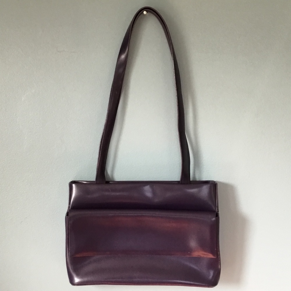 Asia Bellucci Purple Leather Shoulder Bag